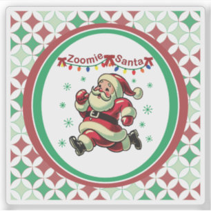 Zoomie Weihnachtsmann Weihnachten Aufkleber