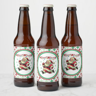 Zoomie Weihnachtsmann Weihnachten Bierflaschenetikett