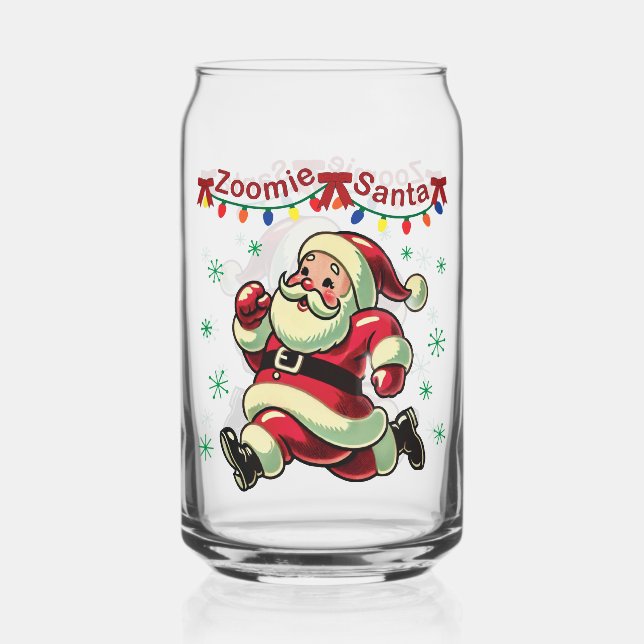 Zoomie Weihnachtsmann Weihnachten Dosenglas (Vorderseite)