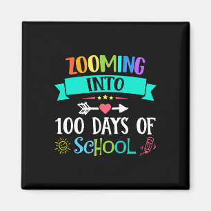 Zooming in 100 Tage Schullehrer Kindergeschenk Magnet