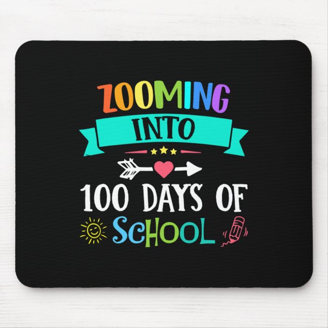 Zooming in 100 Tage Schullehrer Kindergeschenk Mousepad (Vorne)