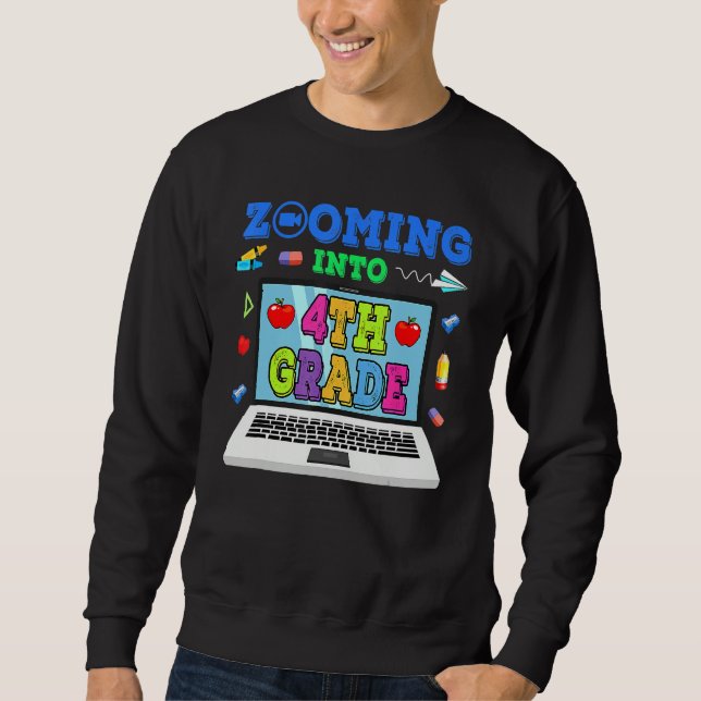 Zooming Into 4. Klasse Virtuelle Rückkehr zur Schu Sweatshirt (Vorderseite)