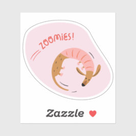 Zoomobjektive niedliche illustriert-braune Hundehe Aufkleber