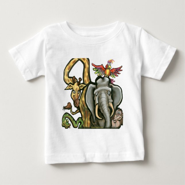 Zootiere Baby T-shirt (Vorderseite)