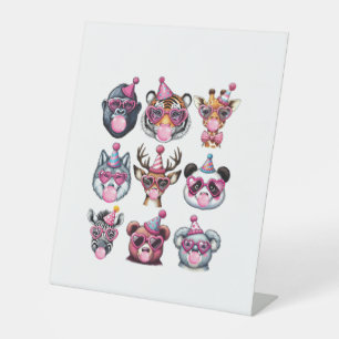 Zootiere Geburtstagsparty Wildlife Lovers Gi Sockelschild