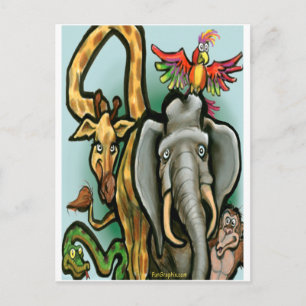 Zootiere Postkarte