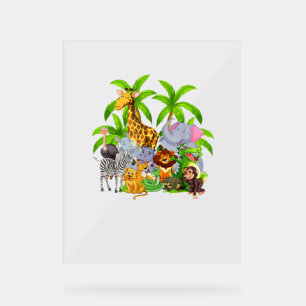 Zootiere Safari Wildlife Geburtstagsparty A Day A Acrylschild