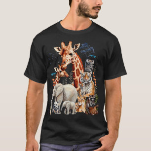 Zootiere Wildtiere Geburtstag Party Tierparadies T-Shirt