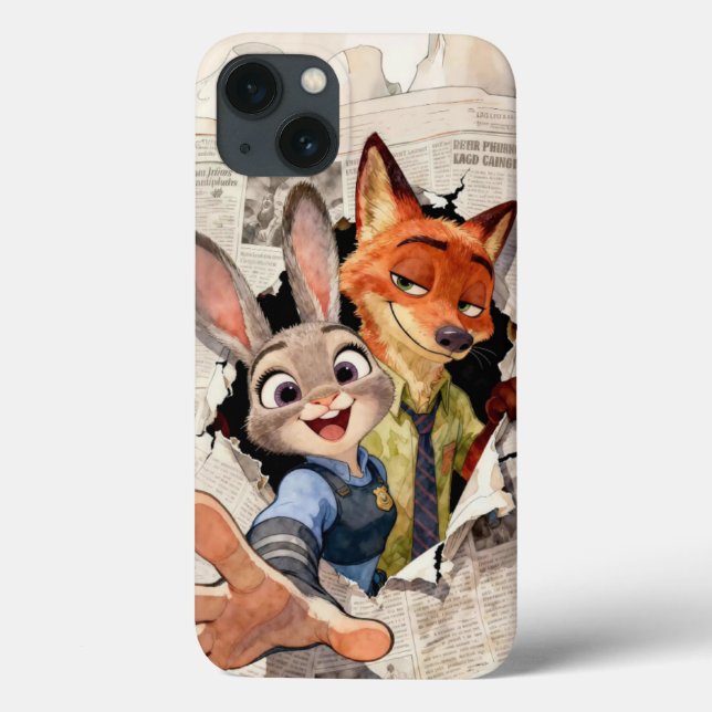 Zootopia-Helden: Judy Hopps & Nick Wilde Kunst Case-Mate iPhone Hülle (Rückseite)