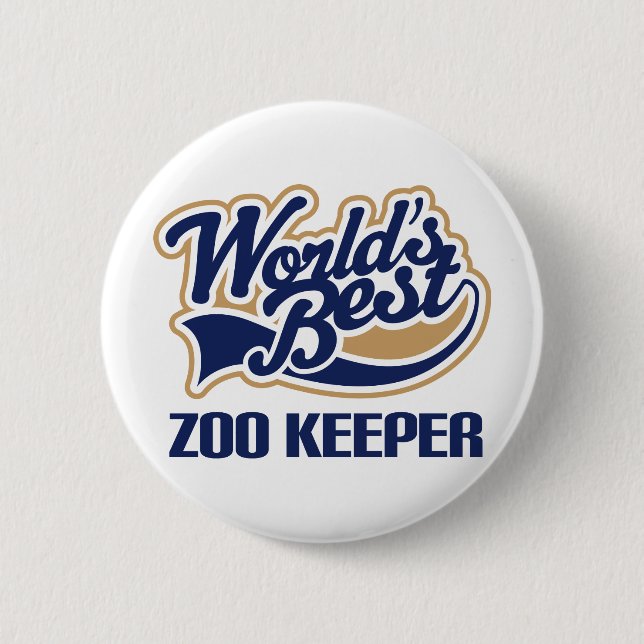 Zoowärter-Geschenk Button (Vorderseite)
