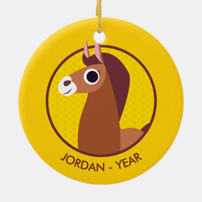 Zora das Pferd Keramik Ornament (Hinten)