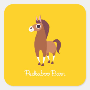 Zora das Pferd Quadratischer Aufkleber
