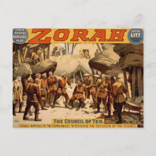 Zorah, 'Der Rat der Zehn' Vintages Theater Postkarte
