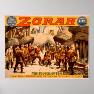 Zorah russische Bergmann-Theaterplakat Poster
