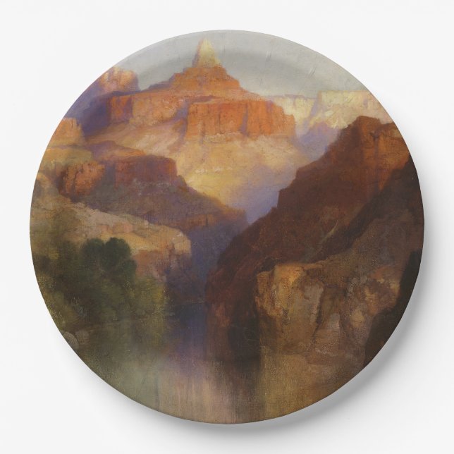 Zoraster Peak (Grand Canyon in Arizona, USA) Pappteller (Vorderseite)