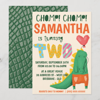 Zorn! Crocodile Alligator Einladung zum Geburtstag