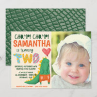 Zorn! Crocodile Birthday Foto Einladung