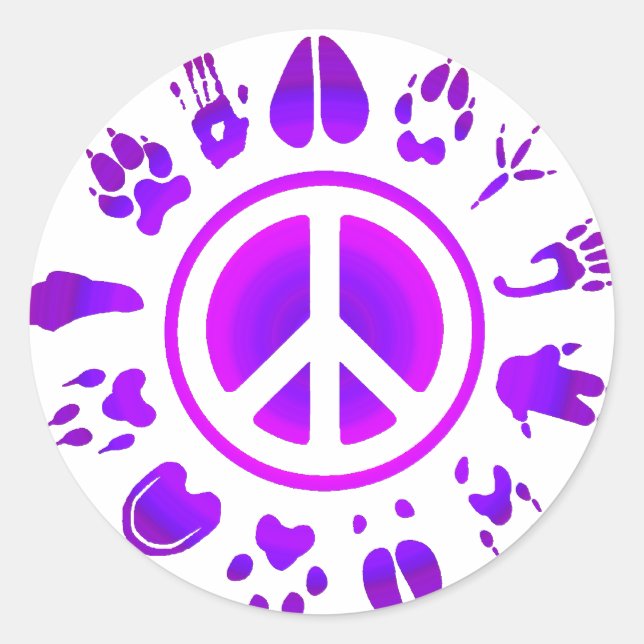 Zorn-Frieden2 Runder Aufkleber (Vorderseite)