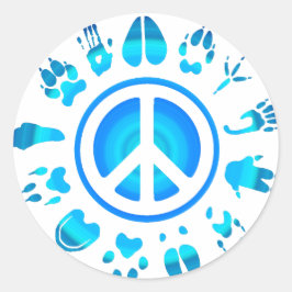 Zorn-Frieden4 Runder Aufkleber