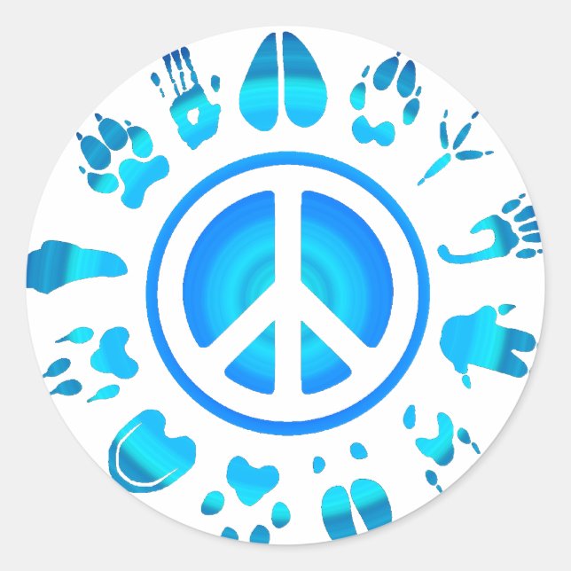 Zorn-Frieden4 Runder Aufkleber (Vorderseite)