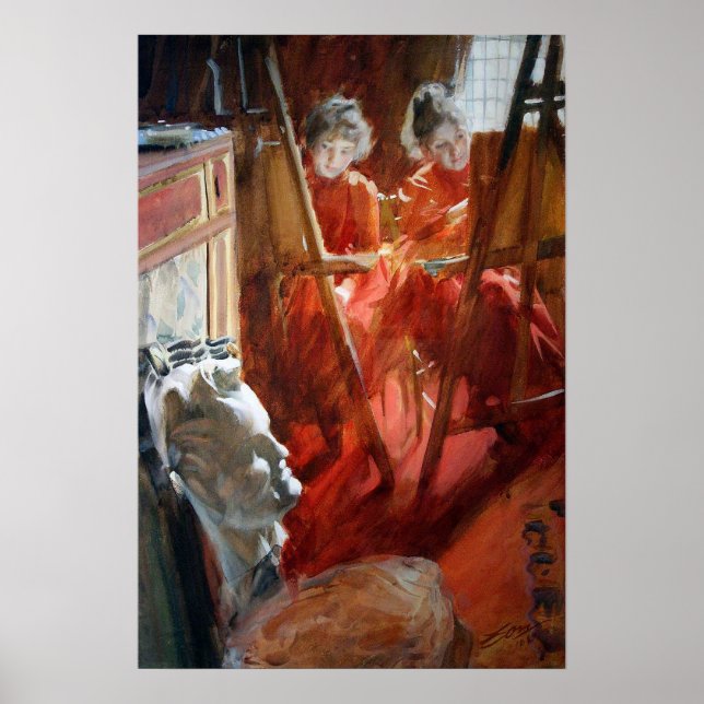 Zorn - Les Demoiselles Schwartz Poster (Vorne)