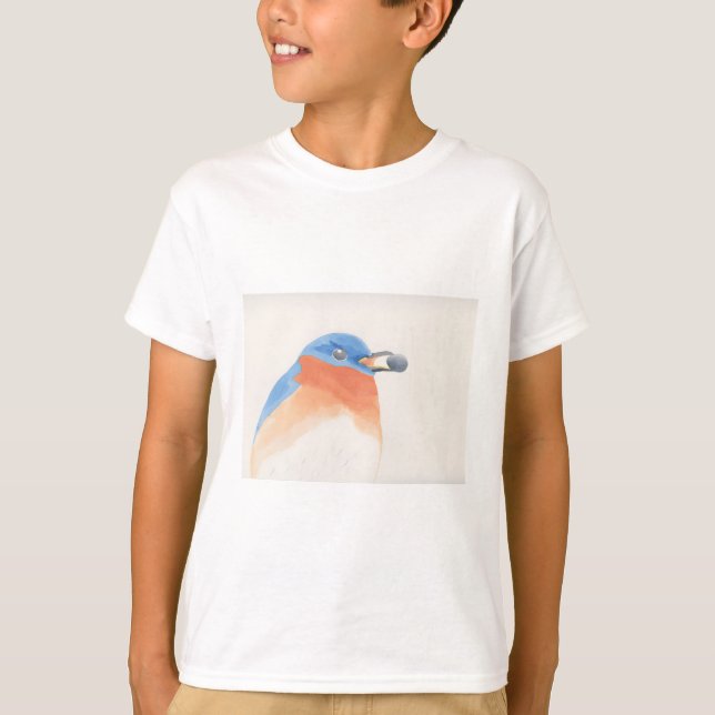 zorniger Blaumeise mit Blaubeere T-Shirt (Vorderseite)