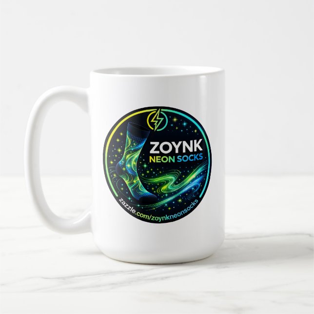 Zoynk Neon Socken Kaffeetasse (Links)