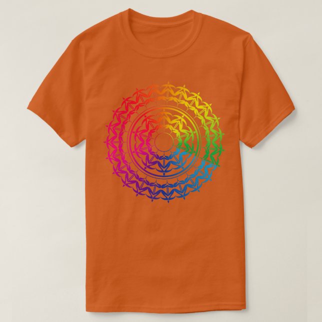 Zozo Regenbogen mandala Beste Wünsche multikolare  T-Shirt (Design vorne)