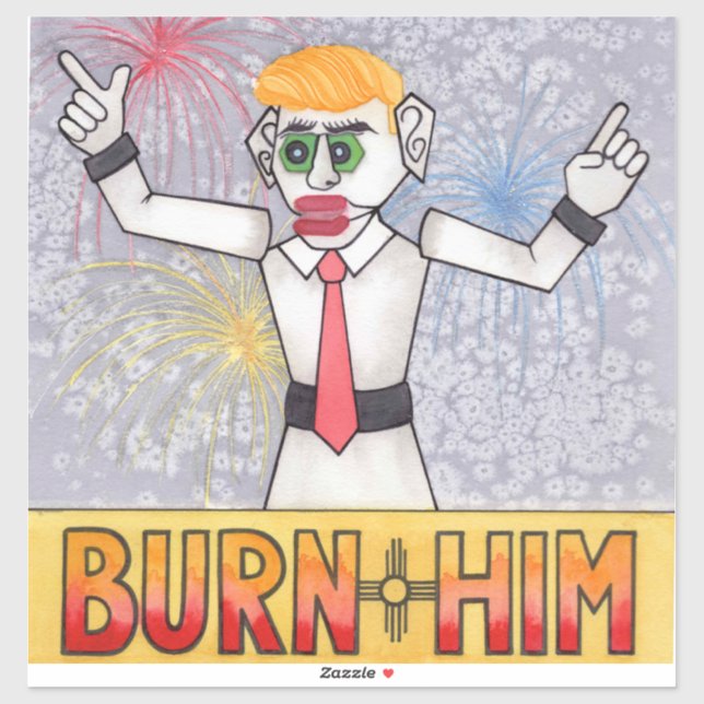 Zozobra Old Man Gloom Santa Fe, NM Traditionsstock Aufkleber (Blatt)