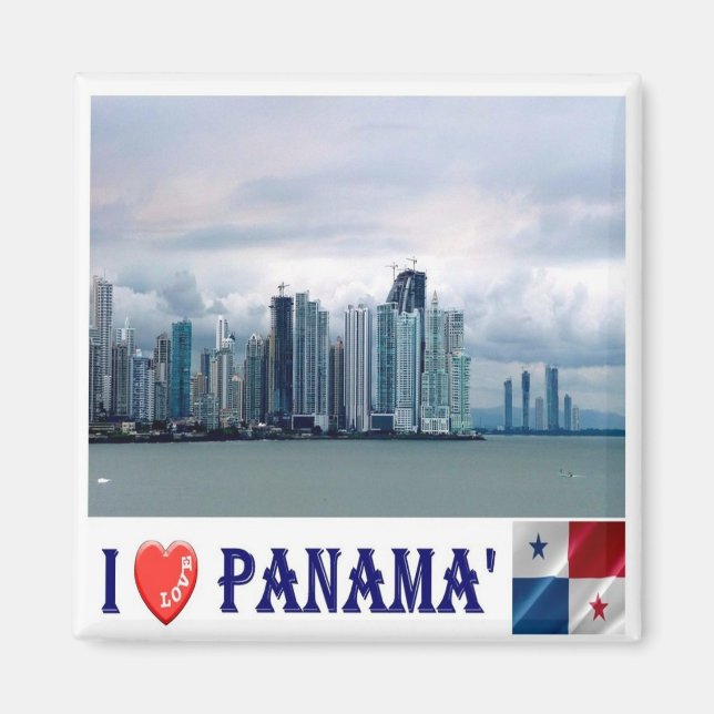 zPA001 PANAMA, I Liebe, Skyline, Amerika, Kühlschr Magnet (Vorne)
