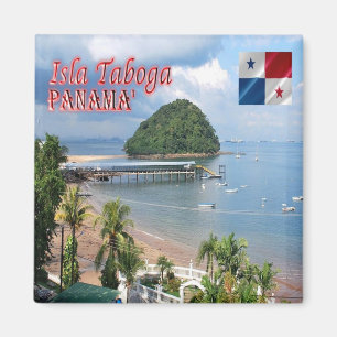 zPA003 PANAMA, Isla Taboga, El Morro Beach, Kühlsc Magnet