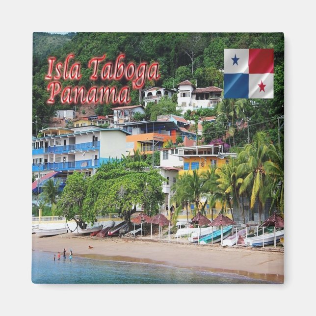zPA007 PANAMA, Taboga Island, Amerika, Kühlschrank Magnet (Vorne)