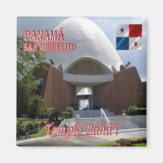 zPA012 PANAMA, Bahá'í Temple in San Miguelito, Magnet (Vorne)