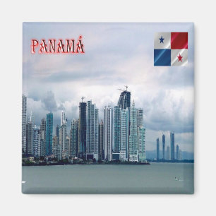 zPA013 PANAMA, Skyline, Amerika, Kühlschrank Magnet