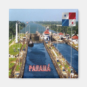zPA014 PANAMA, CANAL LOCKS, Amerika, Kühlschrank Magnet