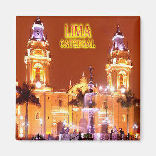 zPE019 LIMA, Kathedrale, Peru, Amerika, Kühlschran Magnet