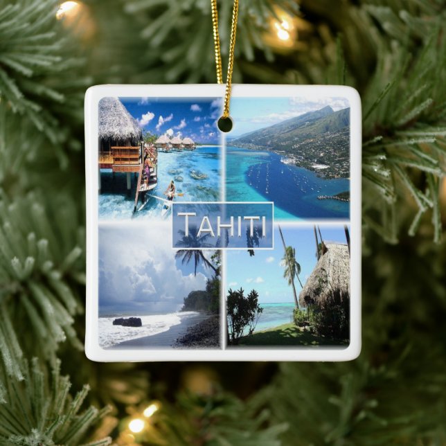 zPF003 TAHITI, Französisch-Polynesien, Ozeanien, Keramikornament (Baum)