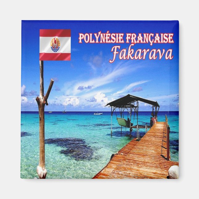 zPF011 FAKARAVA, Französisch-Polynesien, Ozeanien, Magnet (Vorne)