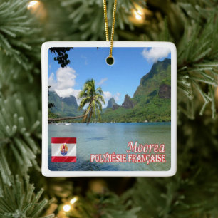 zPF013 COOK BAY, MOOREA, Französisch-Polynesien, Keramikornament