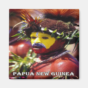 zPG008 HULI WIGMAN, Papua Neue Guinea, Kühlschrank Magnet