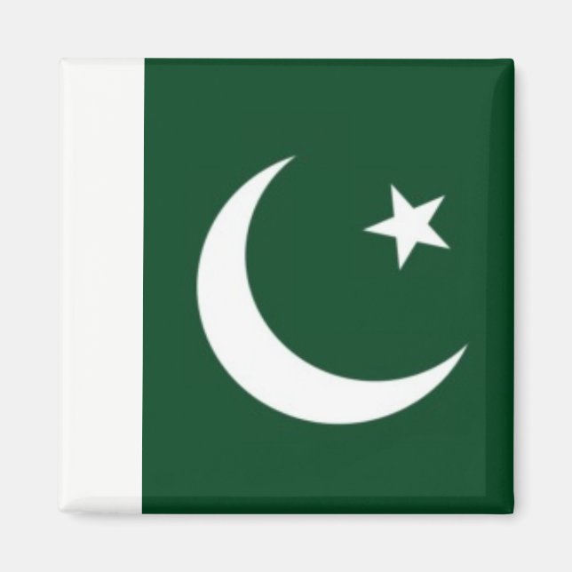 zPK001 pakistanische FLAG Pakistan, Kühlschrank Magnet (Vorne)