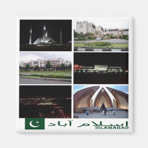 zPK003 Collage of ISLAMABAD, Pakistan Asien, Kühls Magnet