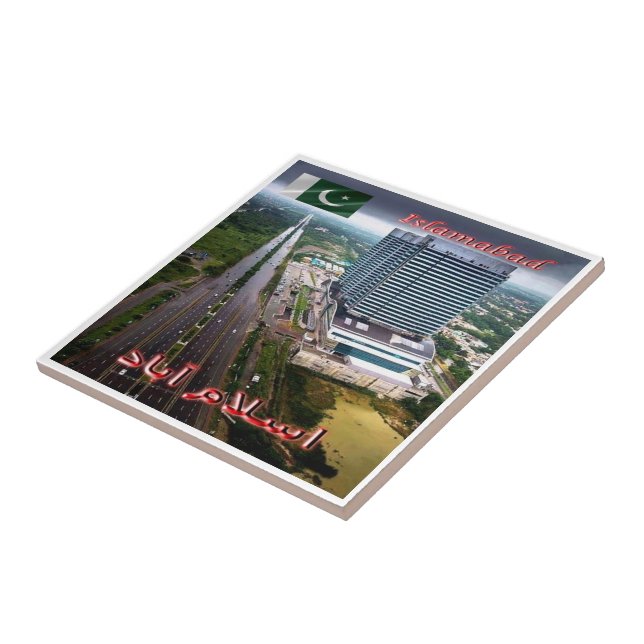 zPK009 ISLAMABAD Ansicht by night, Pakistan, Fliese (Seite)