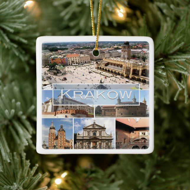 zPL004 KRAKOW, Polen, Europa, Keramikornament (Baum)