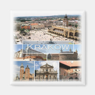 zPL004 KRAKOW, Polen, Europa, Kühlschrank Magnet