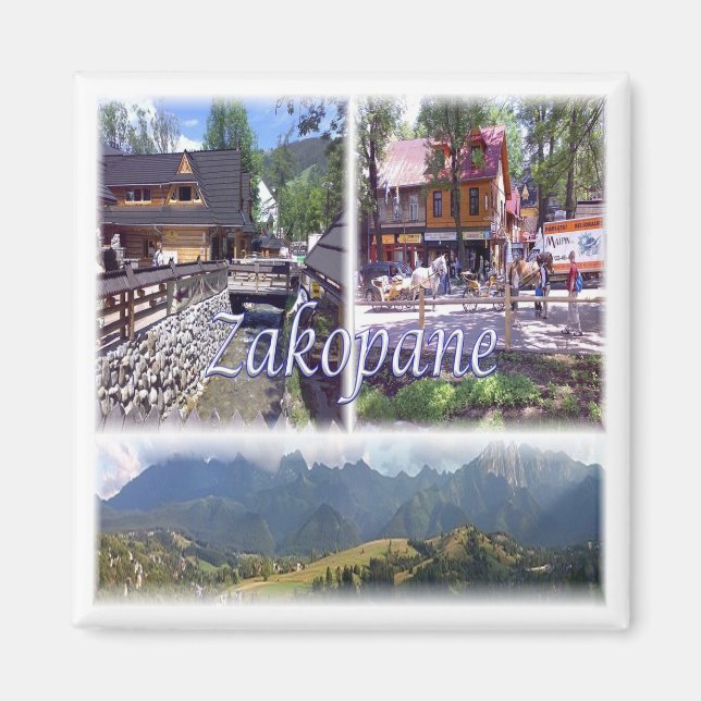 zPL007 ZAKOPANE, Polen, Europa, Kühlschrank Magnet (Vorne)