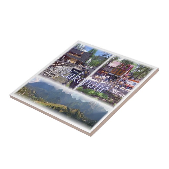 zPL007 ZAKOPANE, Polen, Fliese (Seite)