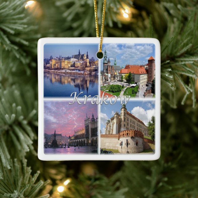 zPL009 KRAKOW, Polen, Europa, Keramikornament (Baum)