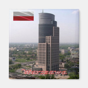 zPL012 WARSAW Trade Tower, Poland, Europa, Fridge Magnet