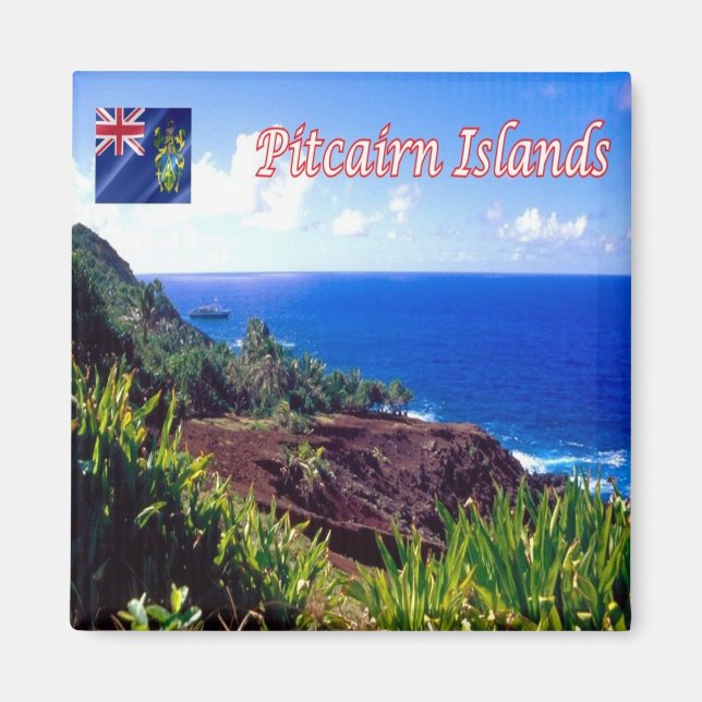 ZPN005 SAINT PAUL Point, Pitcairn Islands, Kühlsch Magnet (Vorne)